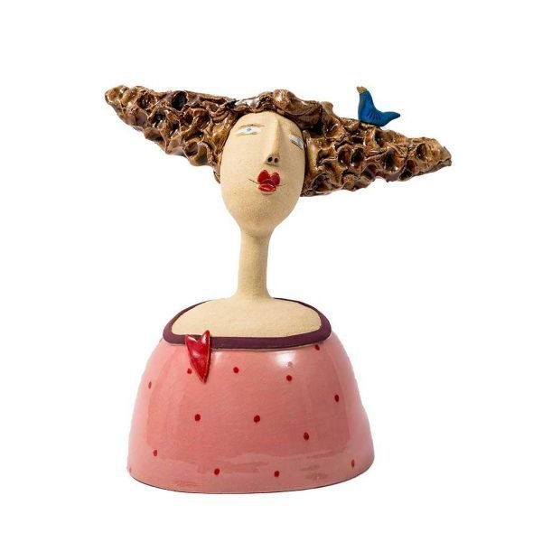 Crazy Lady Petite Round Pink by Brid Lyons