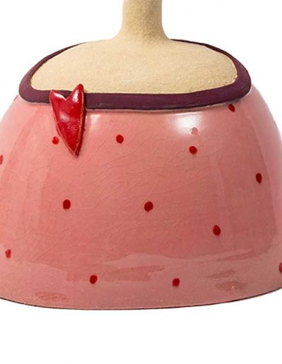 Crazy Lady Petite Round Pink by Brid Lyons base detail